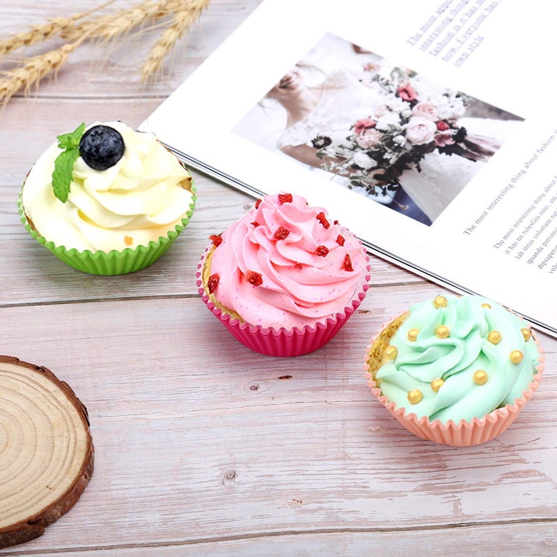 Hadoife 600 pcs Rainbow Standard Paper Cupcake Liners - Versatile Baking Cups for Muffins and Cupcakes, Ideal for Pans. Perfect for Events, Easy Cleanup, Brighten Your Baked Goods with Vibrant Colors - Image 4